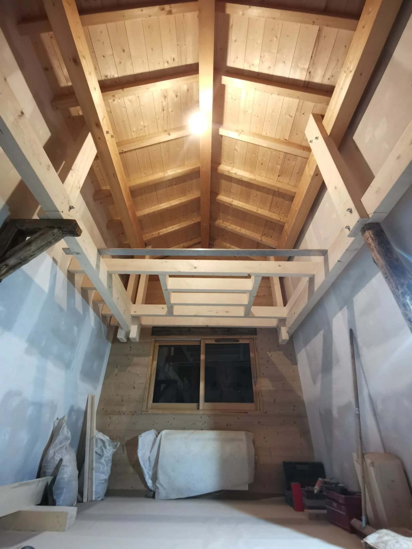 Création des 2 trémis pour l'escalier et le toboggan