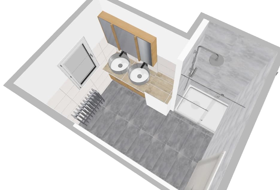 Rénovation salle de bain à Aigueblanche – vue du chantier 7
